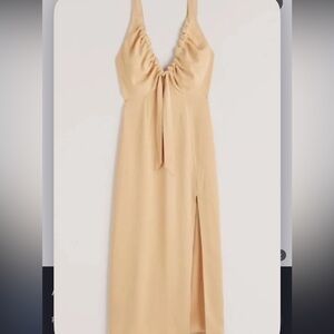 Abercrombie Cinched Neck Midi Dress